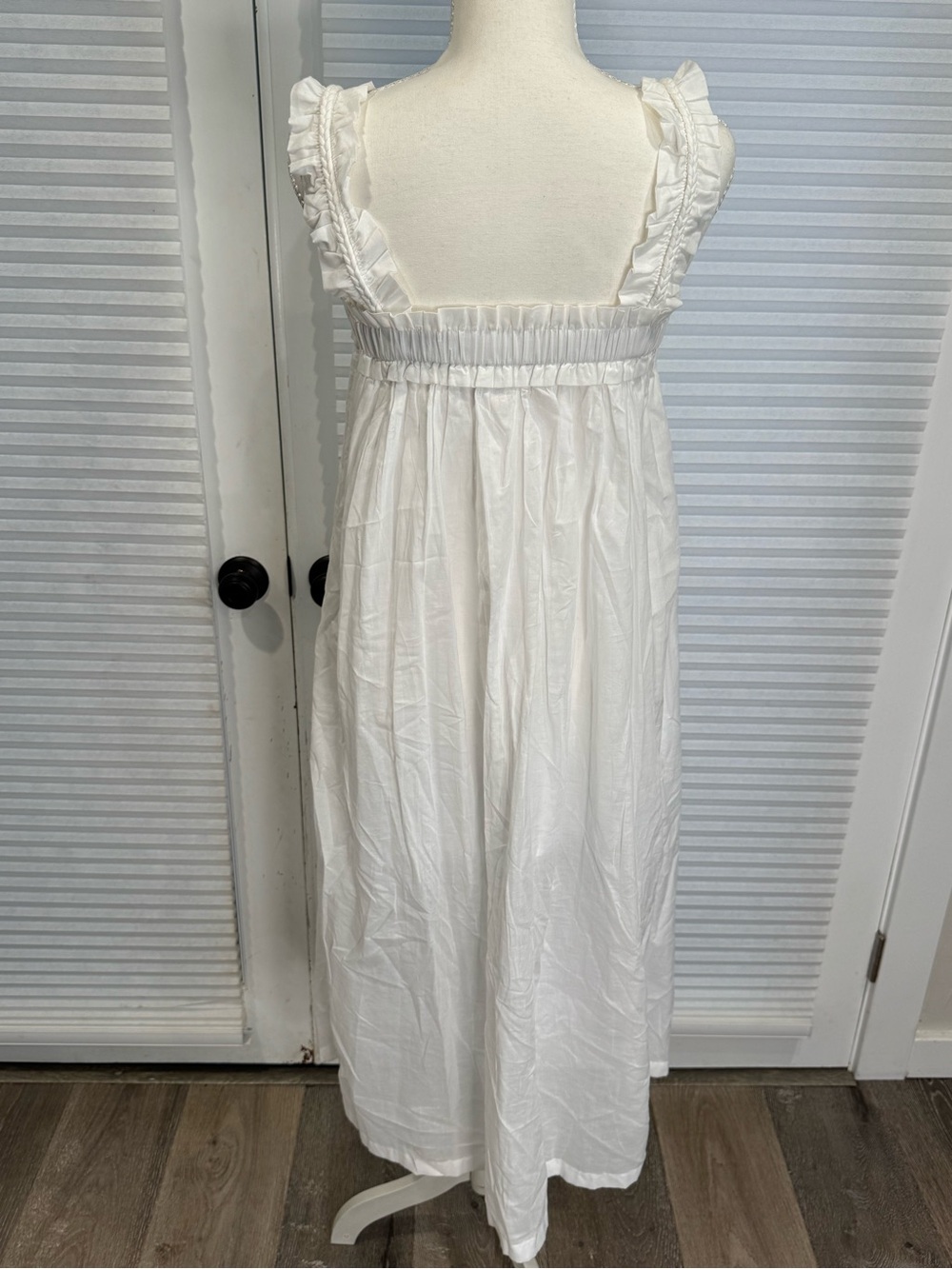 J.Crew Cotton Voile Ruffle-Trim Shift Dress XXS CB0878 - Picture 5 of 9